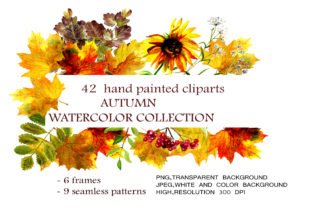 Autumn Watercolor Collection: A Vibrant Graphic Design Asset for Local Branding