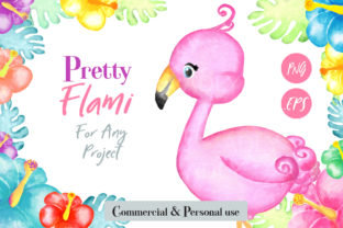 Flamingo Watercolor Clip Art for Real Crafting Projects