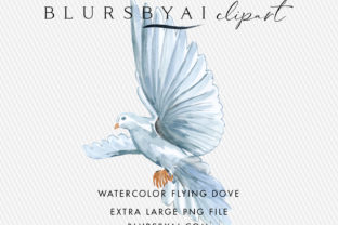 Flying Watercolor Dove Clipart and Illustrations