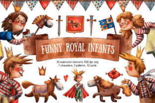 Funny Royal Infants - Watercolor Set and Illustrations