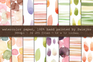 Hand Painted Watercolor Backgrounds and Illustrations