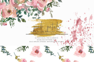 Hand Painted Watercolor Blush Pink Flower