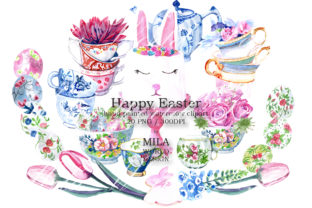 Happy Easter Watercolor Clipart