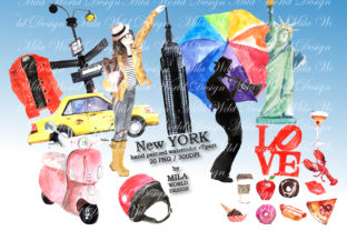 New York Watercolor Clip Art: A Fresh Take on Urban Illustrations