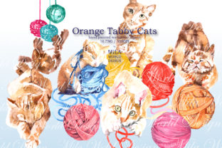 Orange Tabby Cat Watercolor Clipart for Creative Marketing