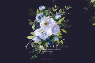 Romantic Watercolor Violet Floral Clipar and Illustrations