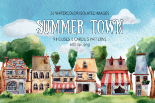 Summer Town Watercolor Illustrations: A Designer’s Take