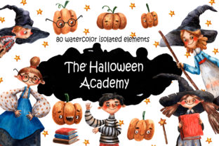 The Halloween Academy Watercolor Set: A Versatile Illustration for Creative Sellers