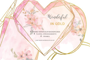 Watercolor Blush Gold Geometric Frames: A Designer’s Take