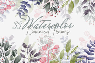 Watercolor Botanical Frames and Illustrations