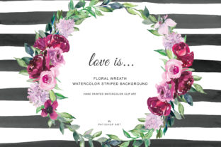 Watercolor Burgundy Pink Flowers Wreath: A Versatile Illustration for Content Design