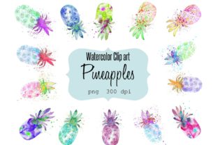 Watercolor Clip Art Pineapples: A Versatile Illustration for Handmade Projects