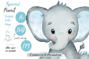 Watercolor Elephant Illustrations: A Versatile Graphic Design Asset for Creative Branding