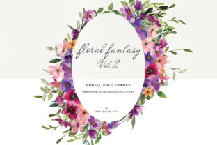 Watercolor Floral Embellished Frames for Branding & Illustrations