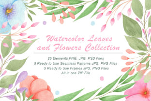 Watercolor Flowers and Leaves: A Versatile Illustration for Small Business Branding