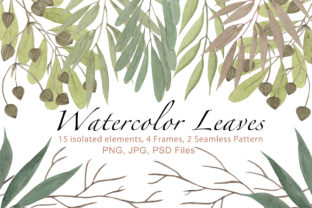 Watercolor Leaves SET: A Versatile Illustration for Creative Projects