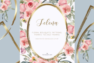 Watercolor Soft Blush Flower Clipart Set and Illustrations