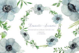 Watercolour Anemone Illustrations: A Versatile Graphic Design Asset for Handmade Creators